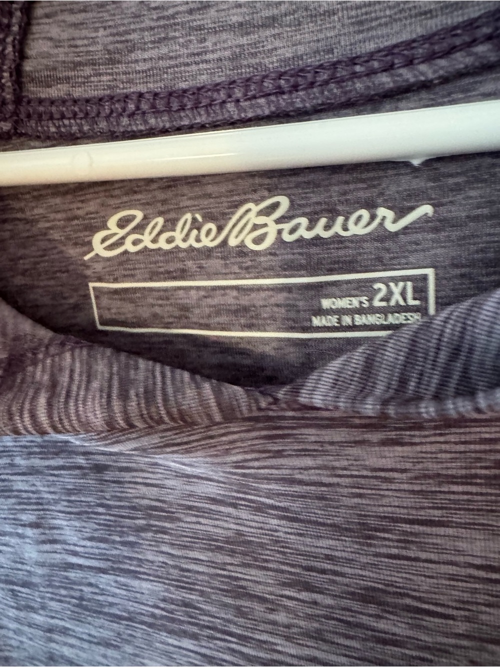 Columbia Women’s Light Blue Columbia and Purple Eddie Bauer Hood Performance Top - Picture 8 of 10